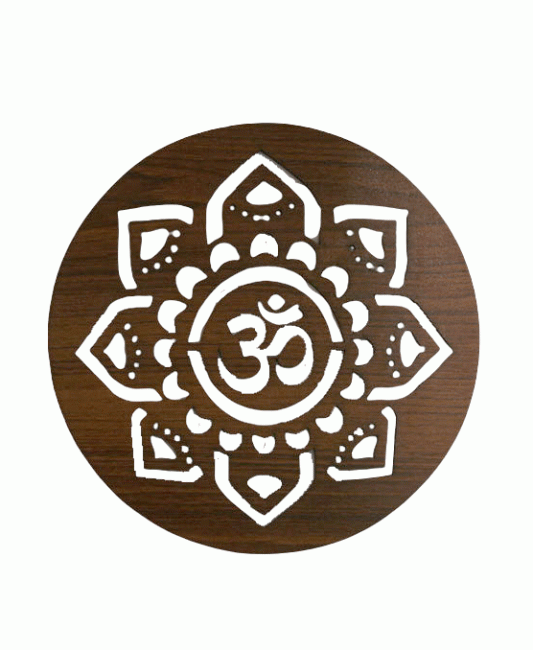 Letrero magnético de madera Om Sun de 18 cm para HMD999