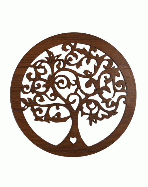 Letrero magnético con forma de corazón florido del Árbol de la Vida (18 cm) para HMD999