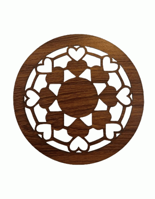 Letrero magnético de madera Corazón de la Armonía, 18 cm, para HMD999