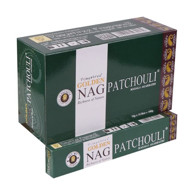 Incienso Vijayshree Golden Nag Pachulí 15g