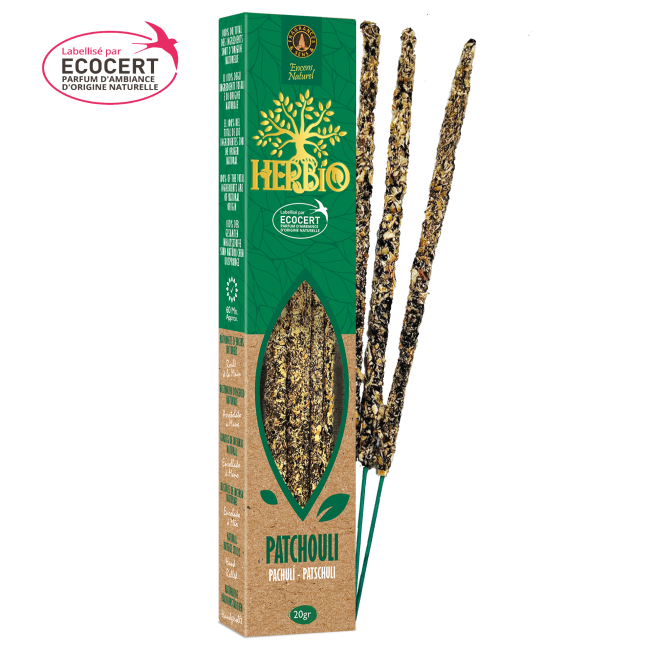 incienso en Incienso Difuminado Ecocert Herbio Pachuli 20g