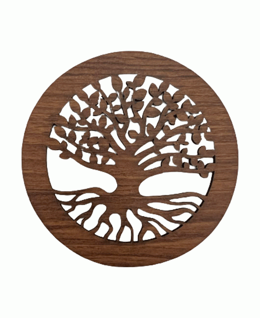 incienso en Panel magnético de madera con forma de árbol de la vida (9 cm) para USB 999
