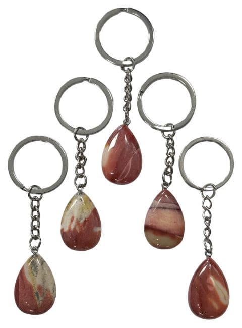 incienso en Llavero Gota Jasper Mokaite Morado A 30mm x 5