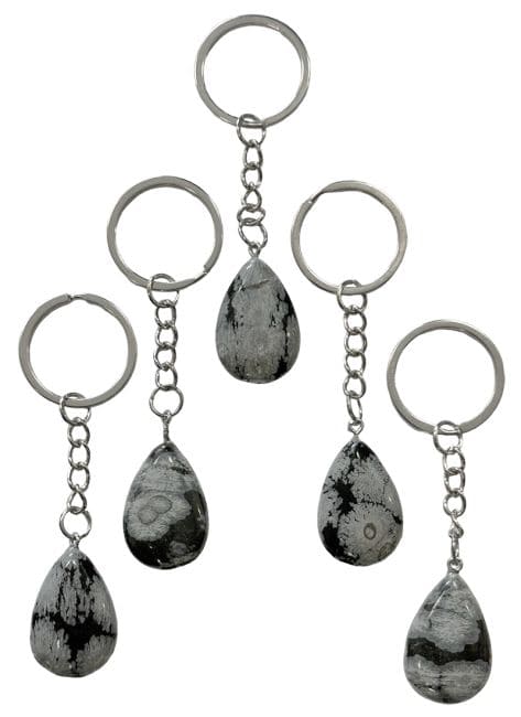 incienso en Llavero Gota de Obsidiana Copo de Nieve 30mm x 5