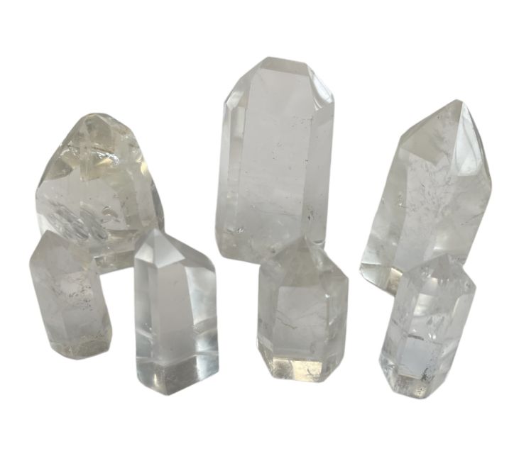 Prismas de cristal de roca de Madagascar - 7 piezas 1.005k