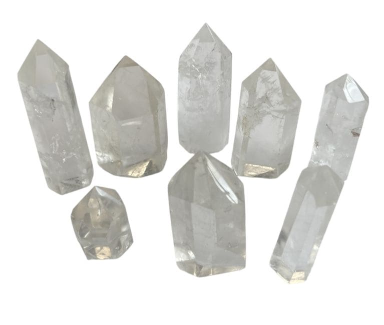 Prismas de cristal de roca de Madagascar - 8 piezas 1.020k