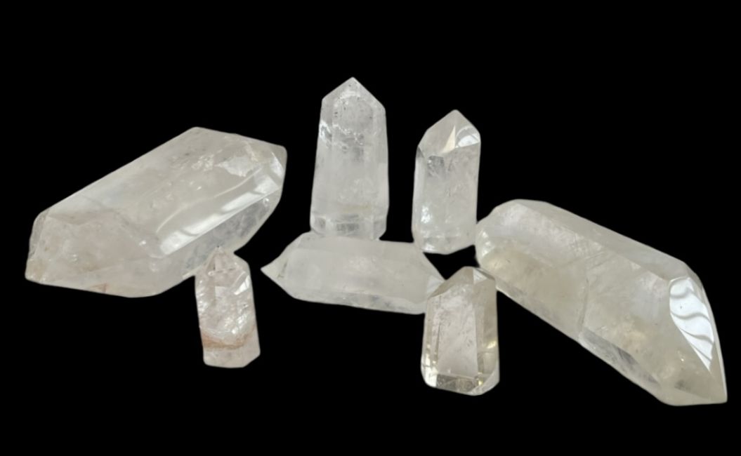Prismas de cristal de roca de Madagascar - 7 piezas 1.409 k