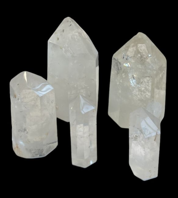 Prismas de cristal de roca de Madagascar - 5 piezas 1.464 k