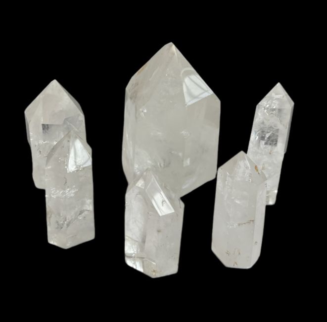 Prismas de cristal de roca de Madagascar - 6 piezas 1.500k