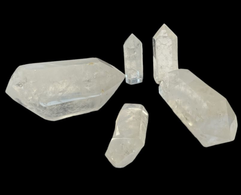 Prismas de cristal de roca de Madagascar - 5 piezas 1.575 k