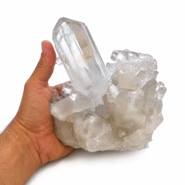 incienso en Drusa de cristal de roca 1,355 kg|es