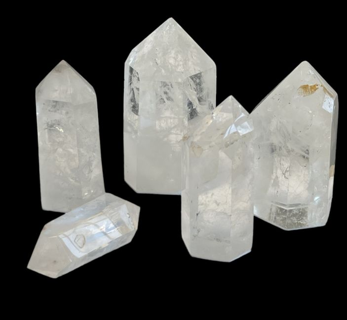 Prismas de cristal de roca de Madagascar - 5 piezas 1.697 k