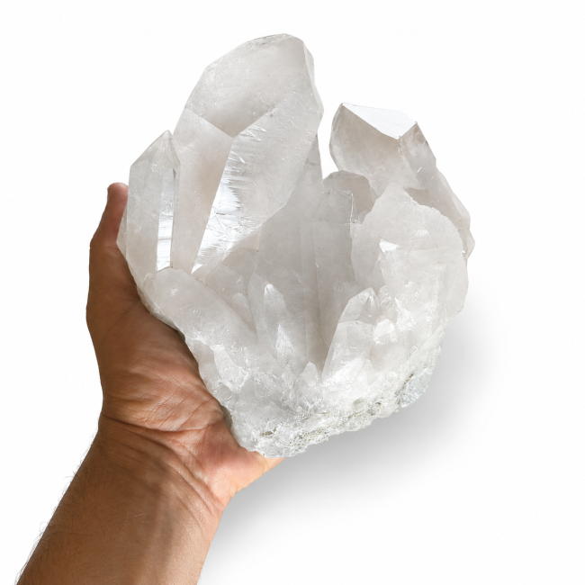 incienso en Drusa de cristal de roca 2,50 kg|es