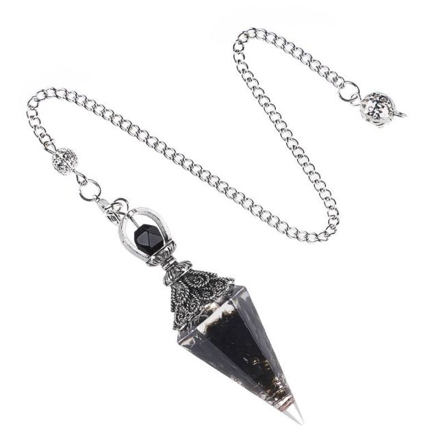 Péndulo Orgonita Obsidiana Negra 6 caras