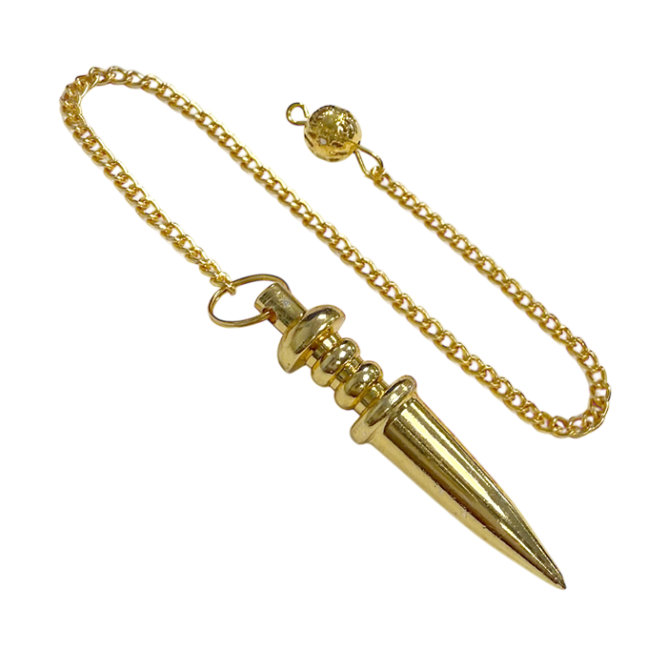 Péndulo de metal bañado en oro de 4,5 cm.