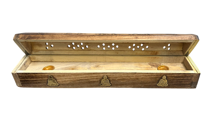 incienso en Caja Porta Incienso en Madera de Pimentón Buda 30cm x2|es
