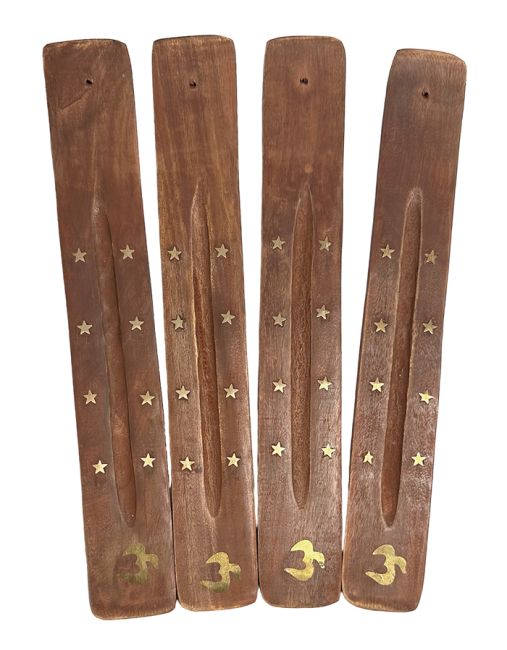 Porta incienso de madera de esquí Om X10