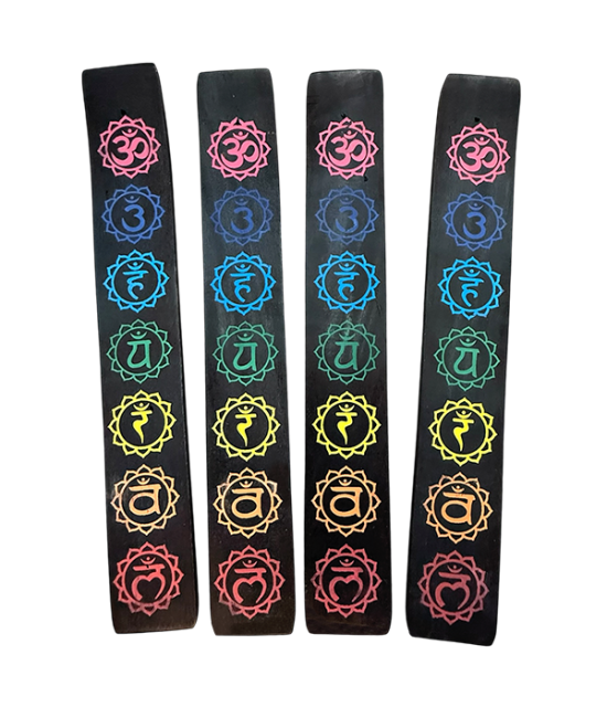 Porta incienso de madera esquí 7 Chakras x10