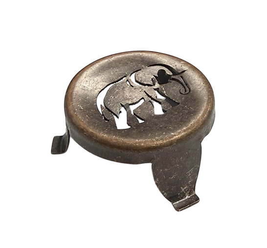 incienso en Porta carbón de elefante de metal