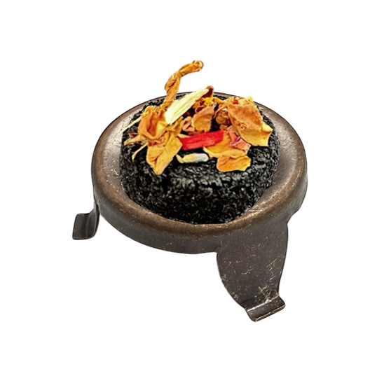 incienso en Porta carbón de elefante de metal|es