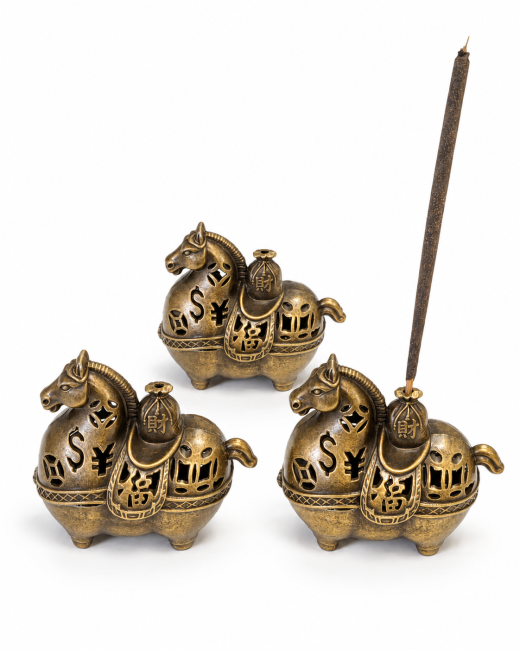incienso en Portaincienso caballo 5,3 cm – Lote de 3
