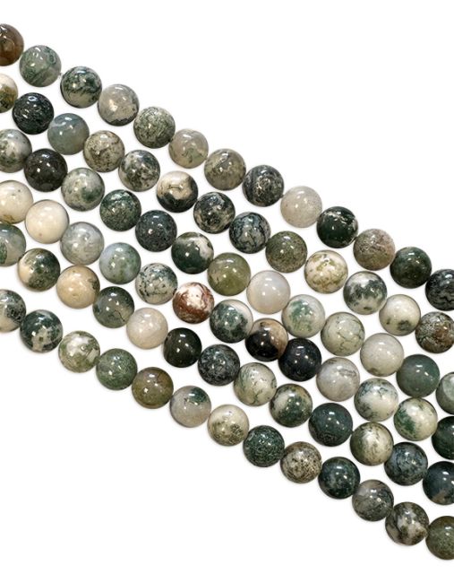 Perlas de Agata Arbol A de 6mm en hilo de 40cm