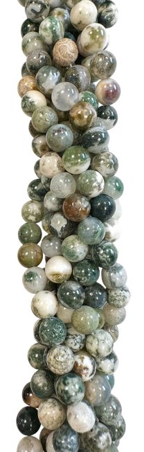 Perlas de Agata Arbol A de 8mm en hilo de 40cm