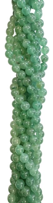 Perlas de Aventurina verde de 10mm en hilo de 40cm