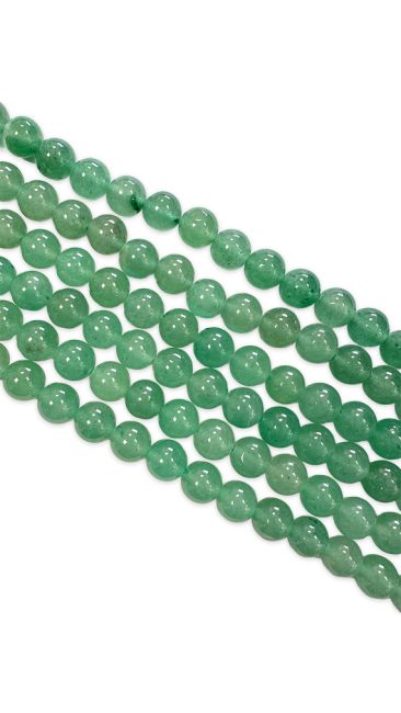Perlas de Aventurina verde de 4mm en hilo de 40cm