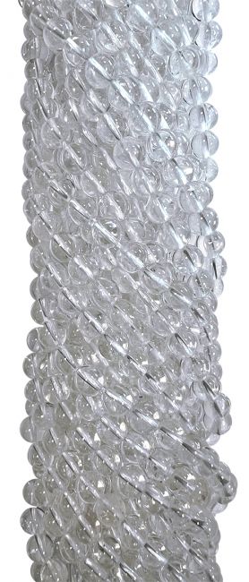 Perlas de Cristal de roca de A 6mm en hilo de 40cm