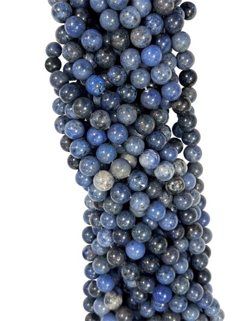 Perlas de Dumotierite de 6mm en hilo de 40cm