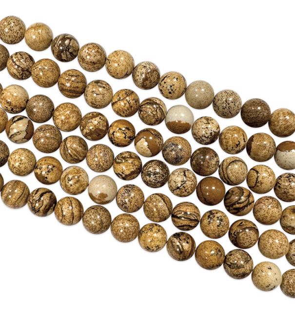 Perlas de Paisaje Jaspe de 6mm en hilo de 40cm