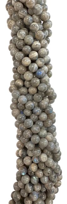Perlas de labradorita A de 6mm en hilo de 40cm.