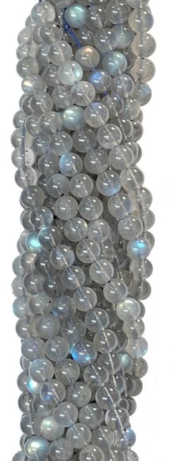 Perlas de labradorita AAA de 8mm en hilo de 40cm.