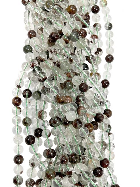 Perlas de Lodolite de 6mm en hilo de 40cm