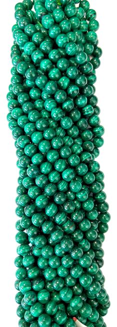 Perlas de malaquita AAA de 6mm en hilo de 40cm
