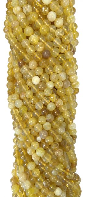Perlas de Opalo Amarillo A de 6mm en hilo de 40cm