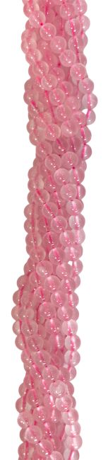 Perlas de cuarzo rosa A de 10mm en hilo de 40cm.