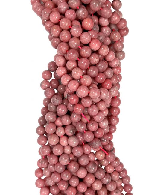 Perlas de Rhodonite A de 6mm en hilo de 40cm