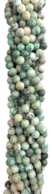 Perlas de Serpentina A de 6mm en hilo de 40cm