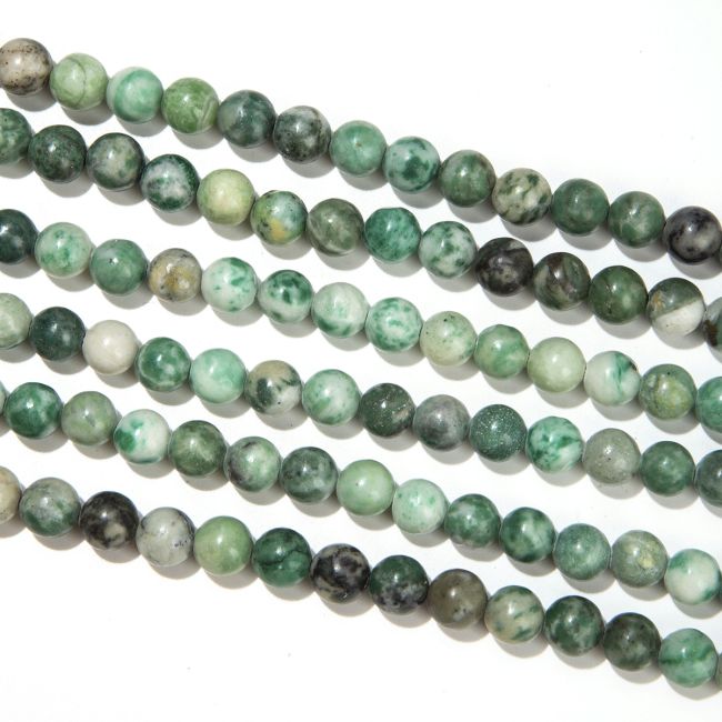 Perlas de Serpentina A de 8-9mm en hilo de 40cm