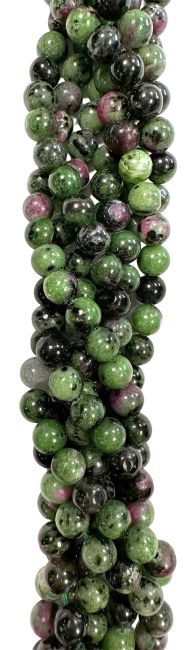 Perlas de Rubis Zoïsite A de 10mm en hilo de 40cm