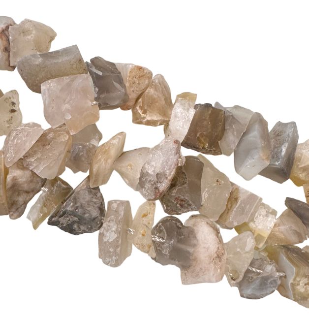 Piedras en bruto de ágata de Botswana A de 13-20 mm en una cuerda de 40 cm