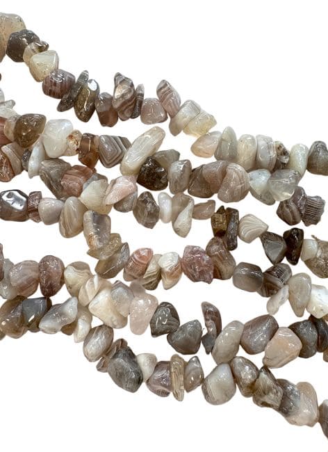 incienso en Chips de ágata de Botswana de 3-8 mm en una cuerda de 80 cm