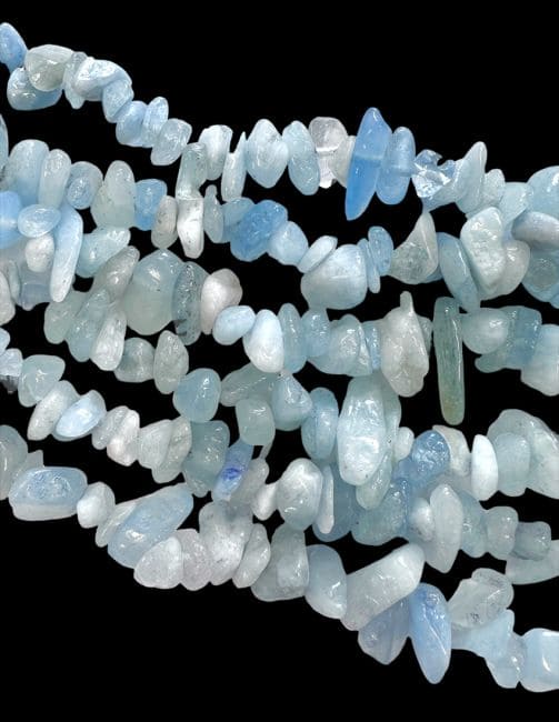 incienso en Chips de aguamarina A de 5-8 mm en un hilo de 80 cm|es