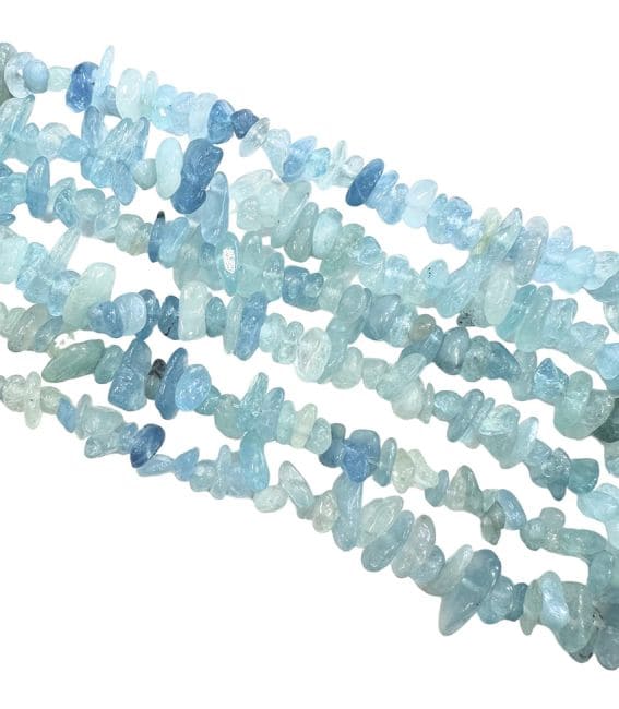 incienso en Chips Aquamarine AA de 5-8 mm en un hilo de 80 cm