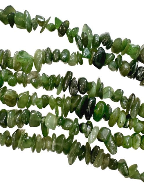 incienso en Jade Nephrite Canadá chips AA de 5-8 mm en un hilo de 80 cm
