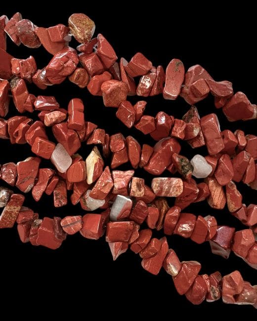 incienso en Chips de jaspe rojo A de 5-8mm en un hilo de 80 cm|es