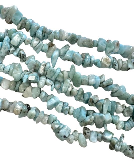 Larimar A chips 5-8 mm en cable de 80 cm