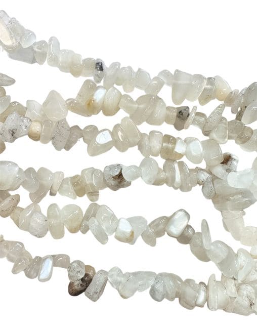 incienso en Fichas White Moonstone AA de 5-8 mm en un hilo de 80 cm